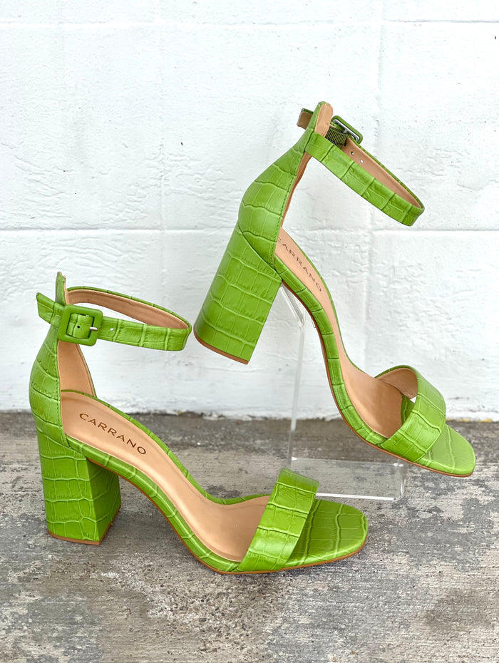 Carrano - new Croco/pistacchio Heels