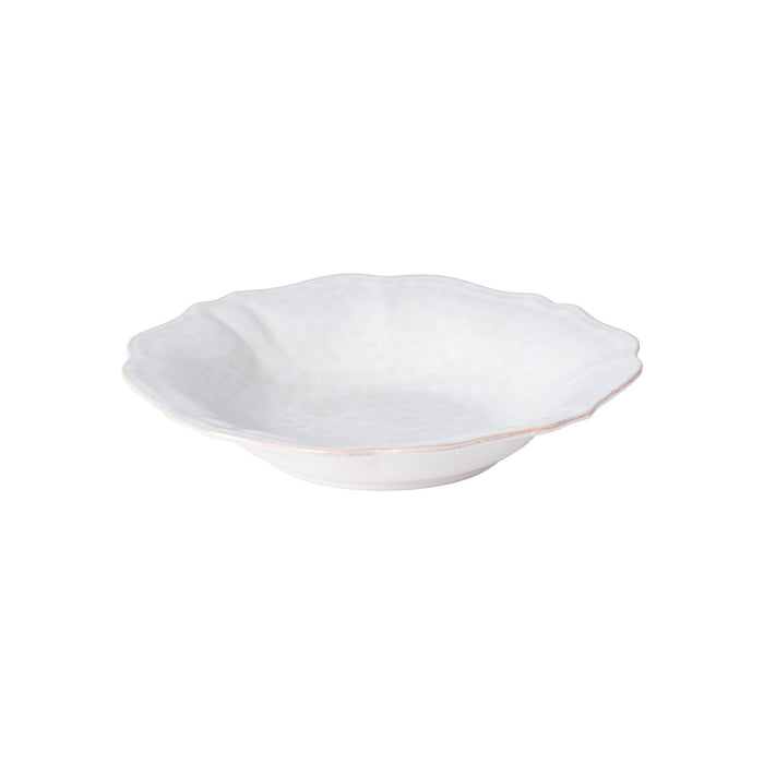 Impressions White Stoneware Soup and Pasta Plate — overall form and detail