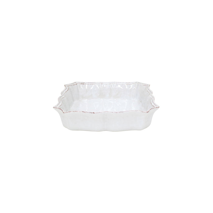 Impressions White Stoneware Square Baker — overall form and detail