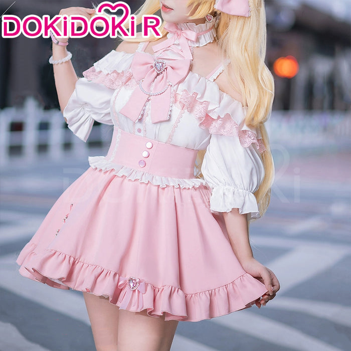 【IN STOCK】DokiDoki-R Anime Aikatsu! Idol Activity Cosplay Hoshimiya Ichigo Cosplay Doujin Jirai Kei