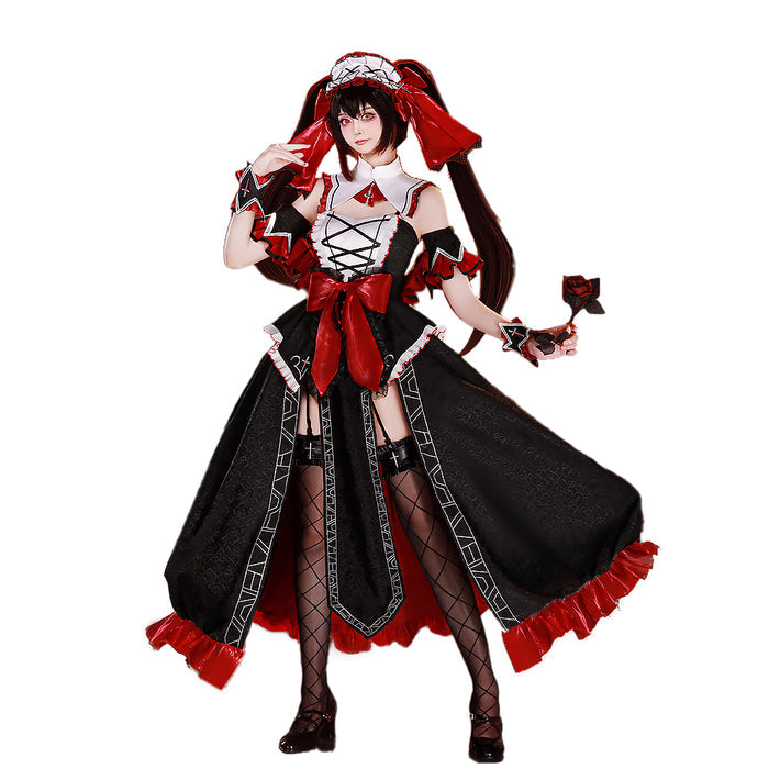 【in Stock】DokiDoki-R Anime Date A Live Cosplay Kurumi Tokisaki Costume Ratziel Rasiel