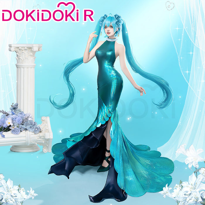 【In Stock】DokiDoki-R Cosplay Midsummer Fairy Girl Costume Green Gown Dress
