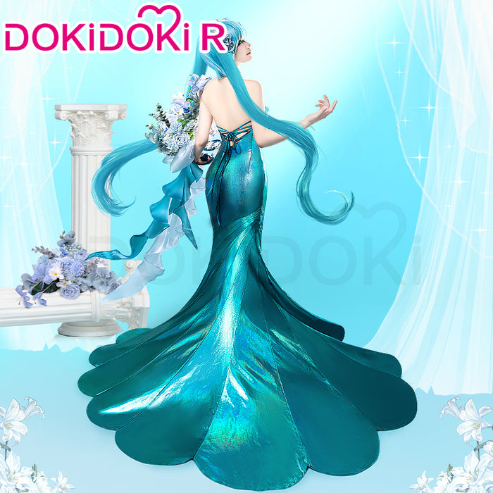 【In Stock】DokiDoki-R Cosplay Midsummer Fairy Girl Costume Green Gown Dress