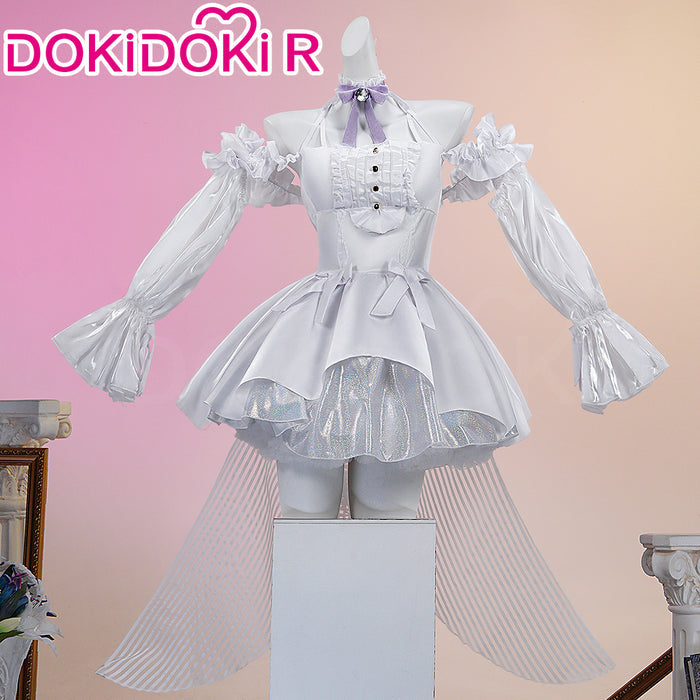 【In Stock】DokiDoki-R Game Cosplay White Dress Costume