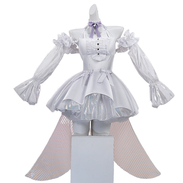 【In Stock】DokiDoki-R Game Cosplay White Dress Costume