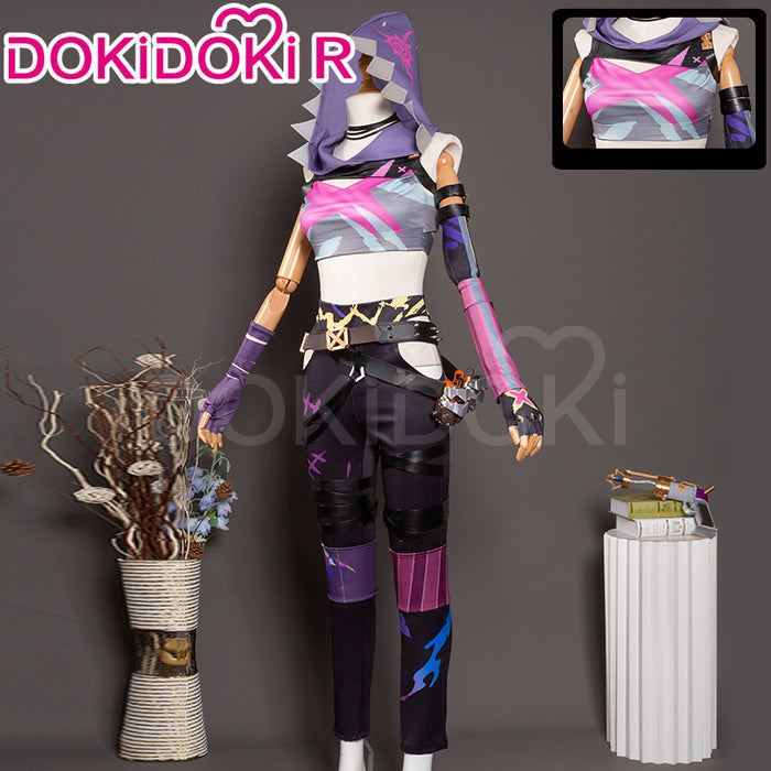 【In Stock】【Size S-2XL】DokiDoki-R Game Cosplay Costume Jinxx  Sleeveless / Tattoo Sticker