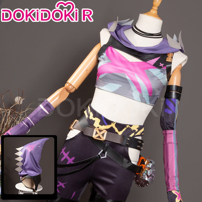 【In Stock】【Size S-2XL】DokiDoki-R Game Cosplay Costume Jinxx  Sleeveless / Tattoo Sticker