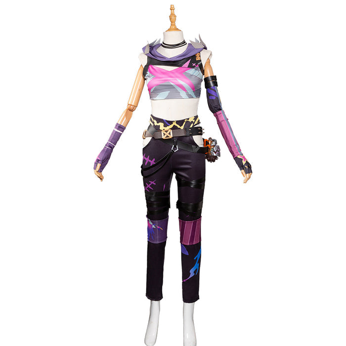 【In Stock】【Size S-2XL】DokiDoki-R Game Cosplay Costume Jinxx  Sleeveless / Tattoo Sticker