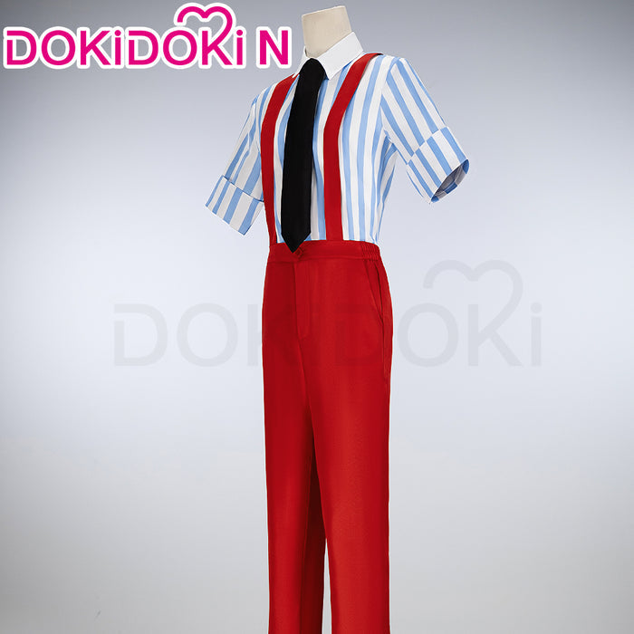【In Stock】【Size S-3XL】DokiDoki-N Cosplay Mesmerizer Costume Red Overalls Blue White Stripes