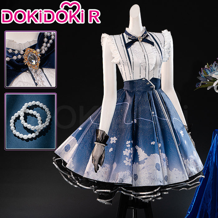 【IN STOCK】【Size S-3XL】DokiDoki-R Game Infinity Nikki Cosplay Nikki Costume Blue Dress Floral Memory