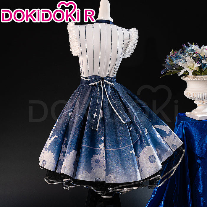 【IN STOCK】【Size S-3XL】DokiDoki-R Game Infinity Nikki Cosplay Nikki Costume Blue Dress Floral Memory