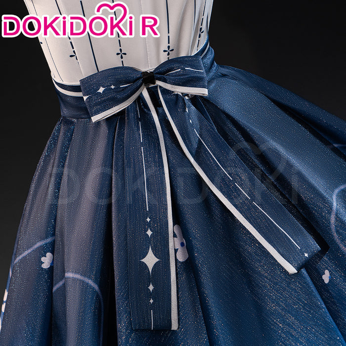 【IN STOCK】【Size S-3XL】DokiDoki-R Game Infinity Nikki Cosplay Nikki Costume Blue Dress Floral Memory