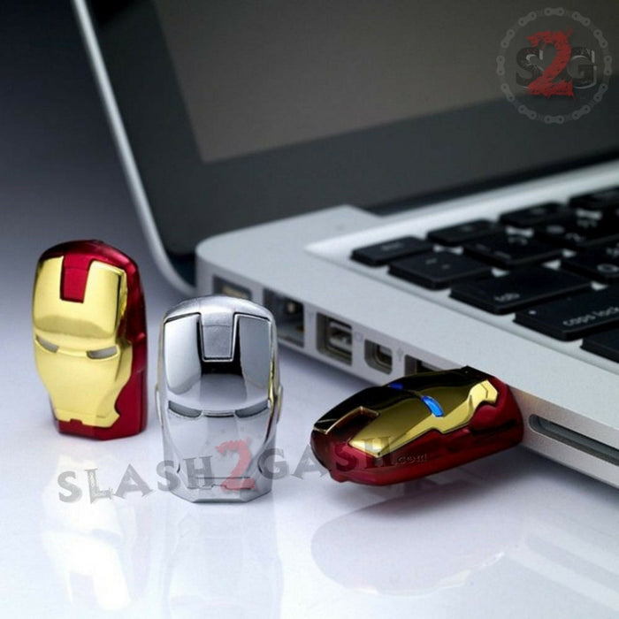 Iron Man USB Flash Drive 2.0 w/ LED Light-up Eyes 16gb Memory Stick Pendrive