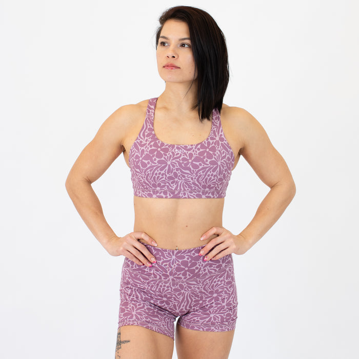 Mauve Petal Isla Sports Bra - Medium Support by FLEO - 1