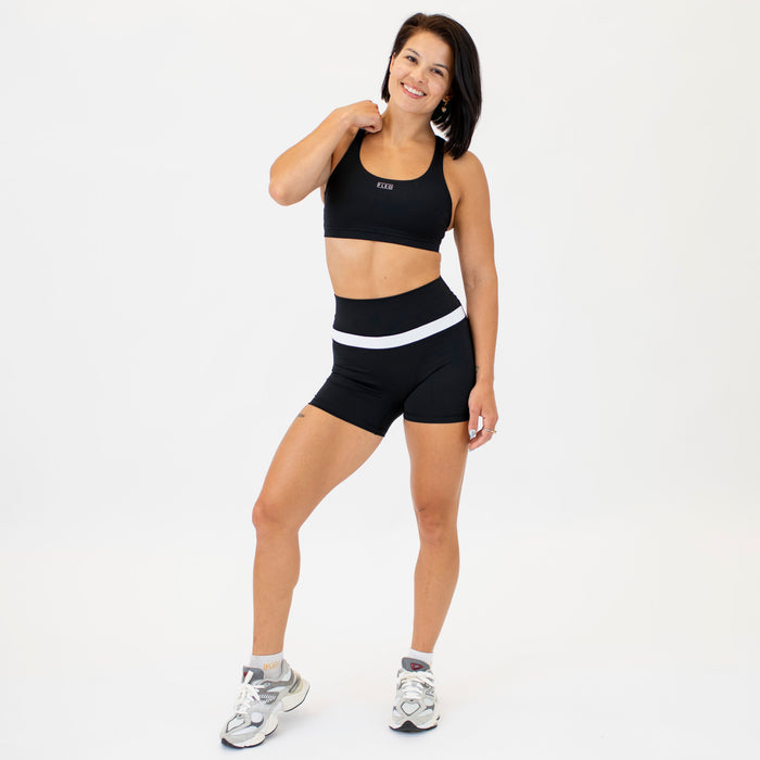 Black & White - Isla Scoop Neck Sports Bra