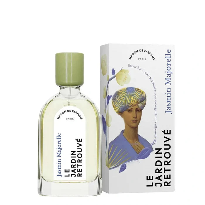 Jasmin Majorelle Le Jardin Retrouvé coffret eau de parfum jasmin étui illustré bleu Majorelle
