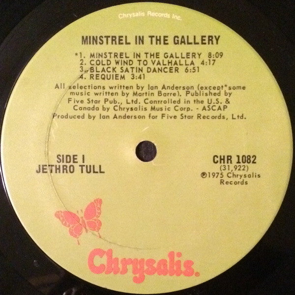 Jethro Tull - Minstrel In The Gallery (LP) [US] 1st (Very Good Plus (VG+))