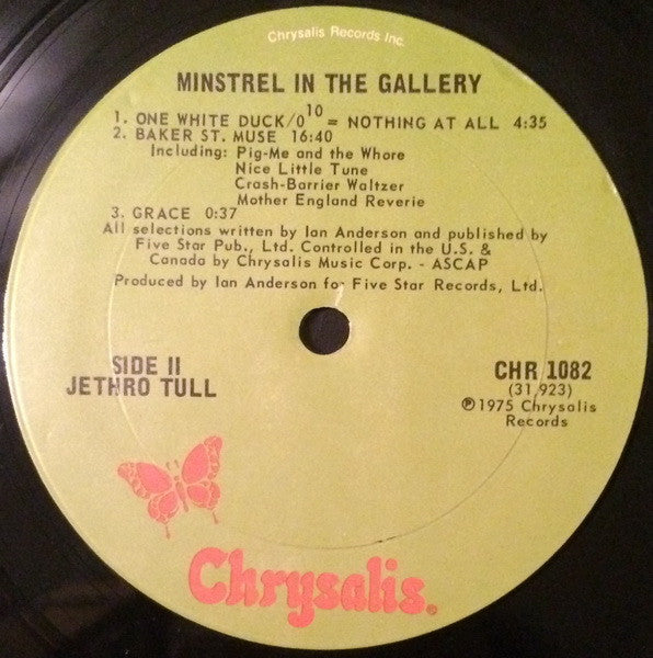Jethro Tull - Minstrel In The Gallery (LP) [US] 1st (Very Good Plus (VG+))