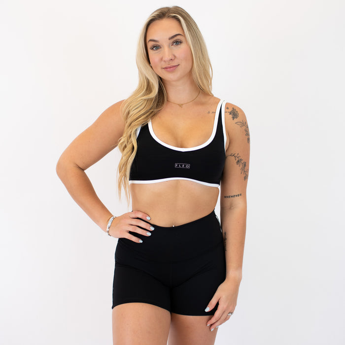 Black & White Jett Bralette - Light Support