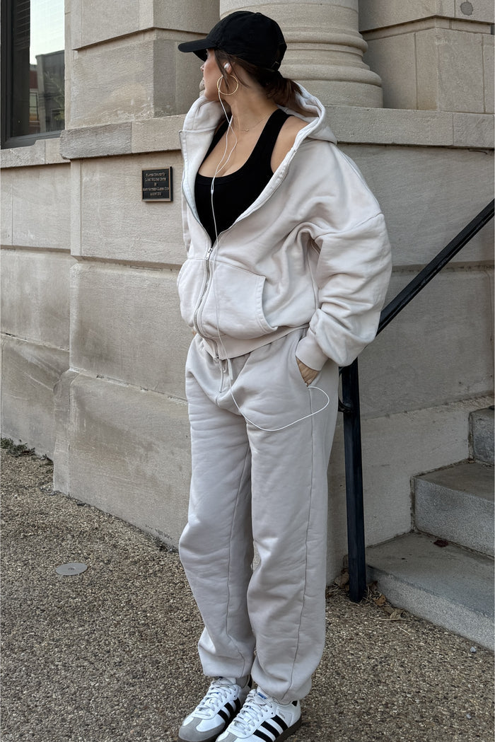 Jogger Fit Sweatpants - Buttercream