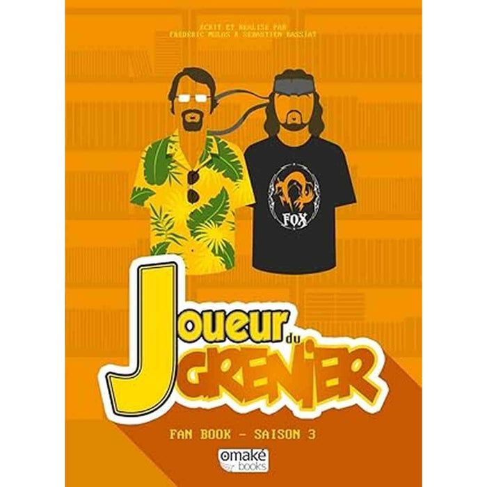 Coffret fan book officiel Joueur du Grenier Saison 3 – couverture orange avec illustration Seb et Fred – éditions Omaké Books