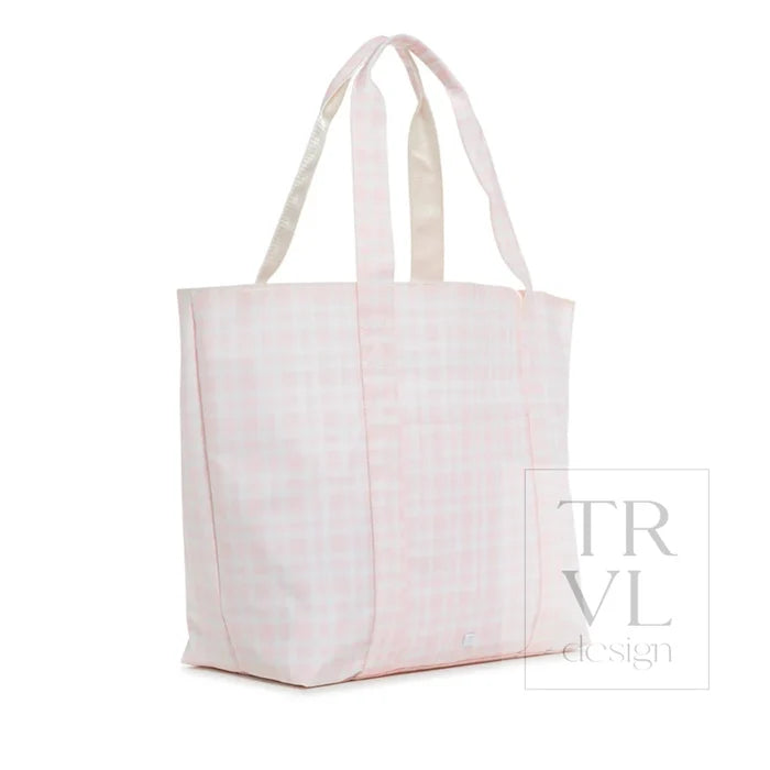 Jumbo Tote | Pink Plaid