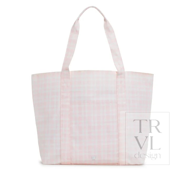 Jumbo Tote | Pink Plaid