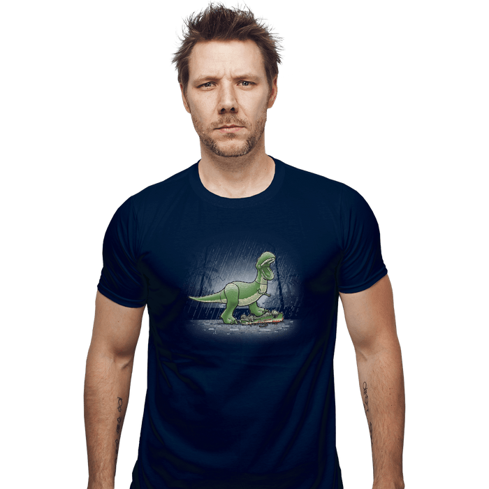 Shirts Fitted Shirts, Mens / Small / Navy Jurassic Toy