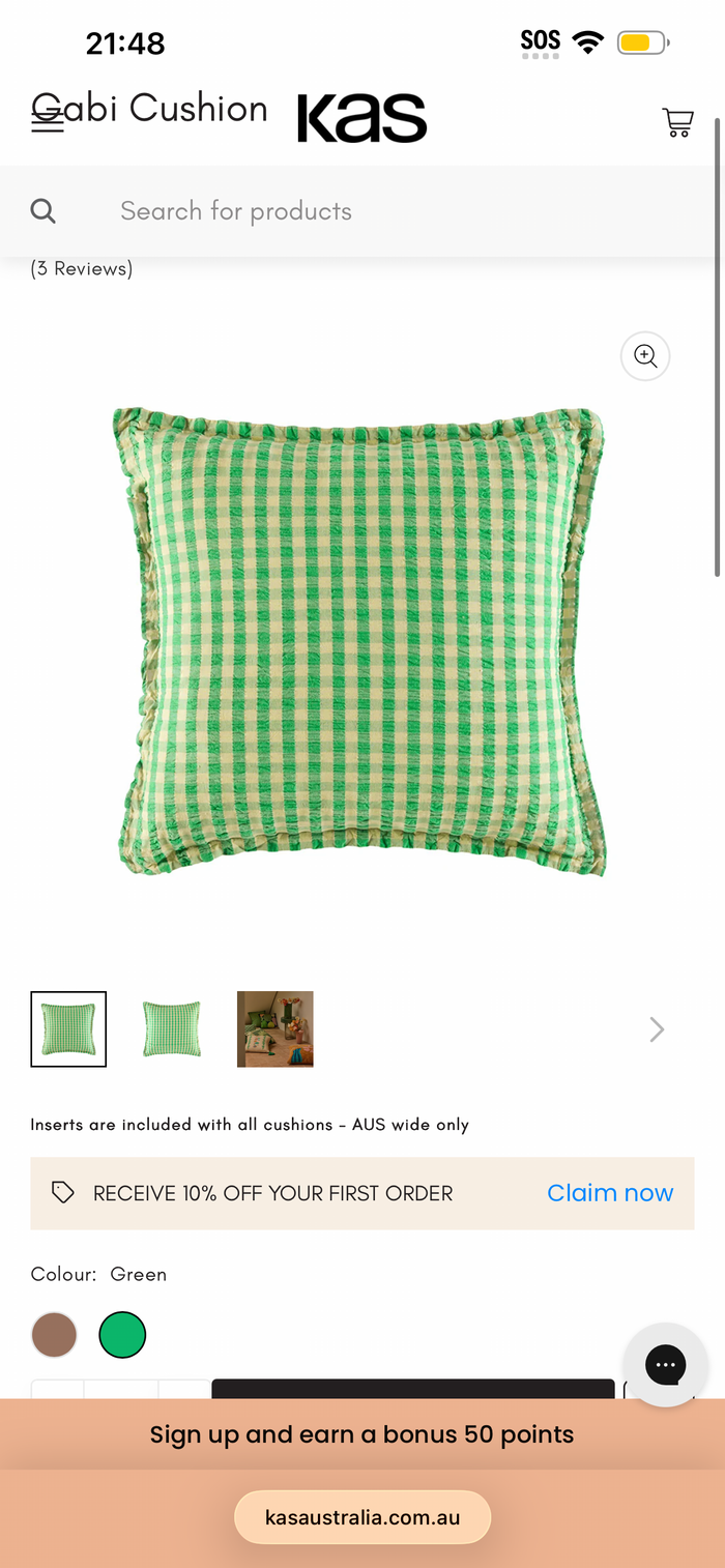 KAS cushions