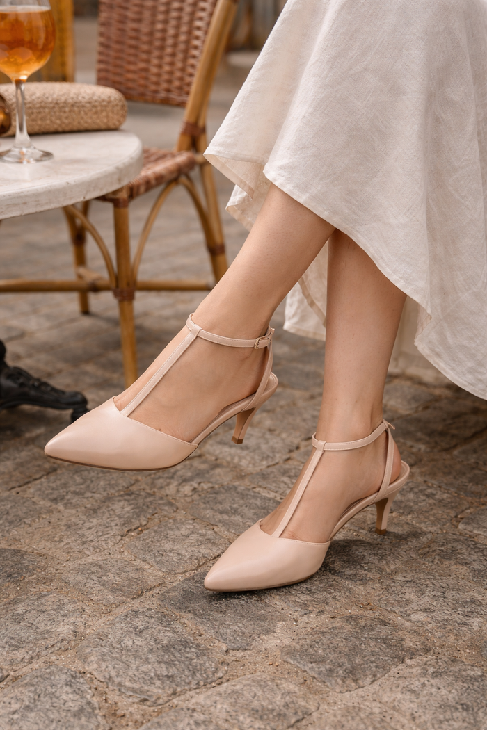Katie n Beige Joan Heels