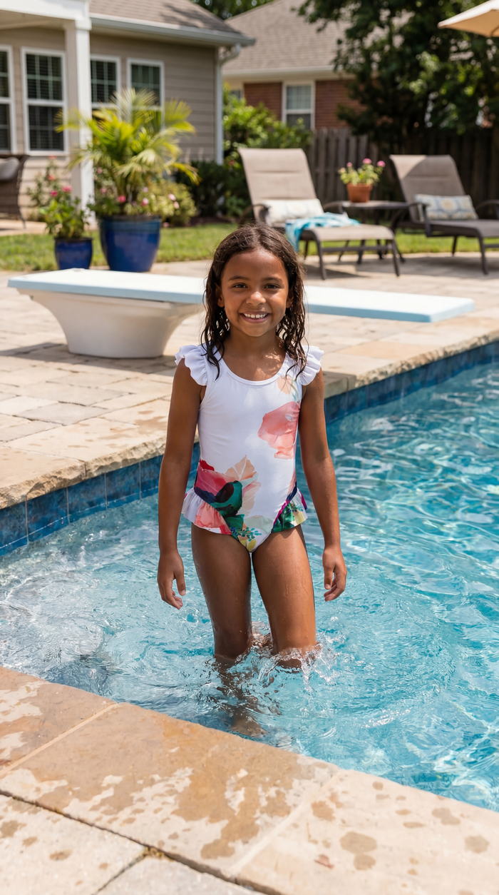 Kids Bloom Ruffle Swimsuit