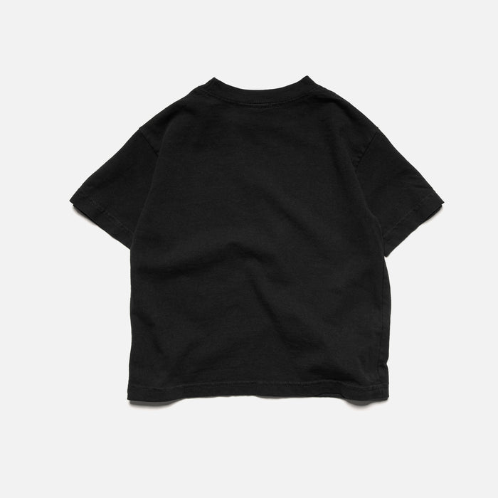 KIDS BURNOUT S/S - WASHED BLACK | Front View