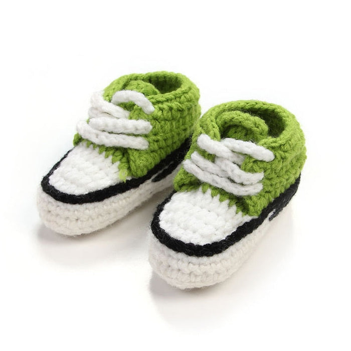 Knitted lace-up shoes