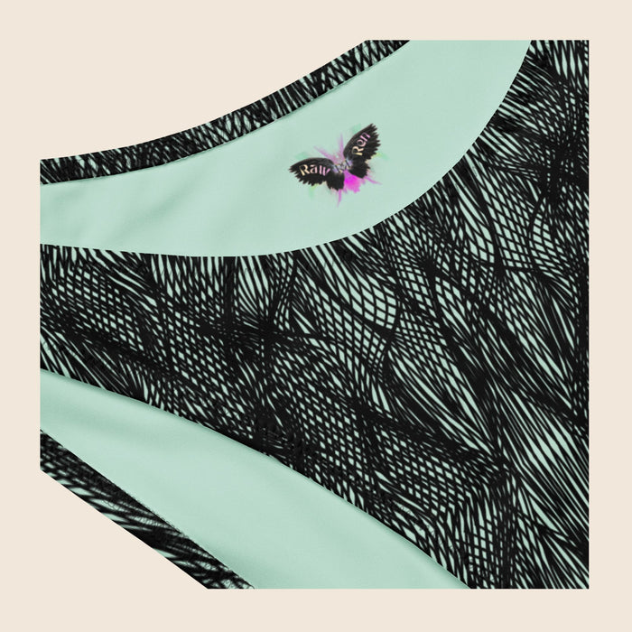 Lace-Like Print Recycled Bandeau Bikini