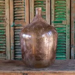 burnished glass bottle,
large decorative glass bottle,
copper glass vase,
Spanish glass decor,
statement bottle vase,
modern rustic home accent,