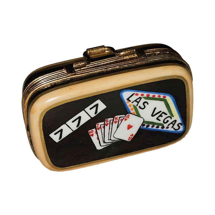 Las Vegas Dream Suitcase Box Porcelain Limoges travel united French Trinket Box