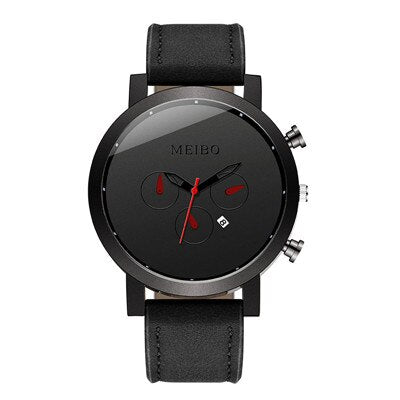 Leather Sports Chrono Watch