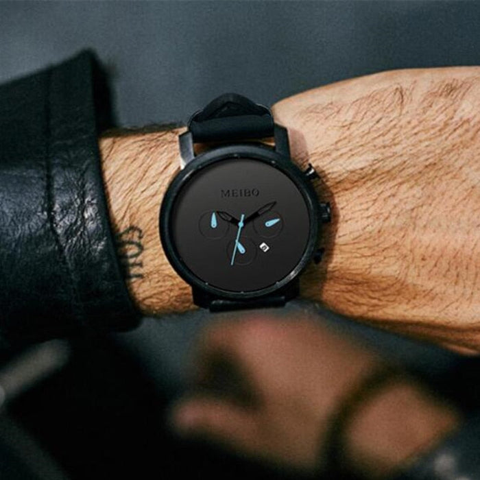 Leather Sports Chrono Watch