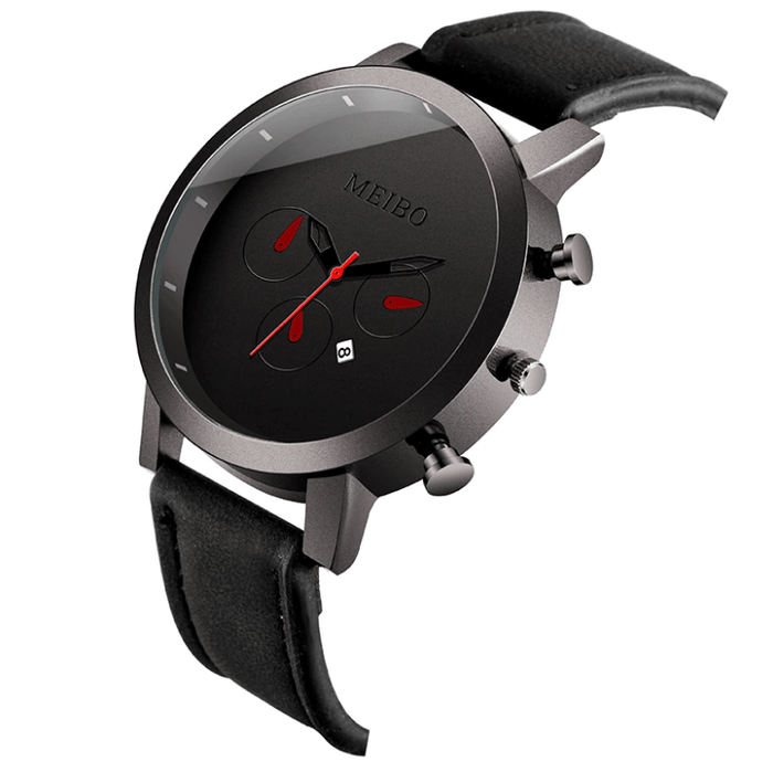 Leather Sports Chrono Watch