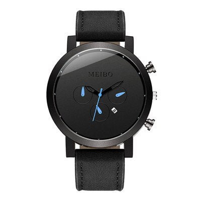 Leather Sports Chrono Watch