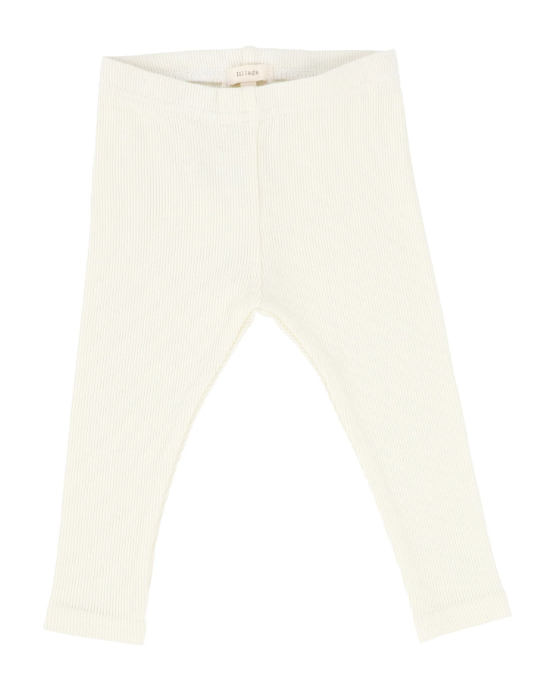 leggings ribbed - pure white