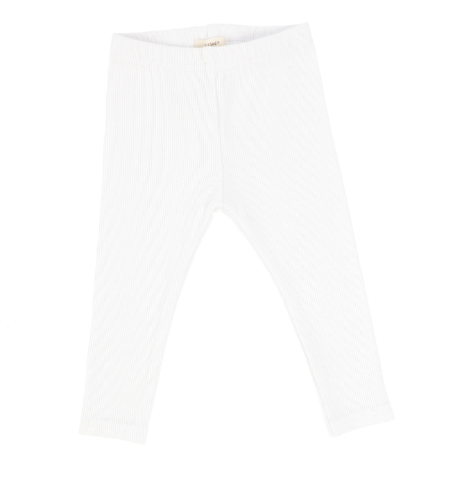 leggings ribbed - pure white