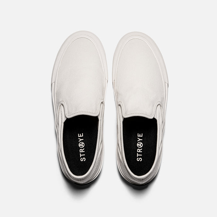 STRAYE Lenox Cream Bevel –  top view with cushioned insole