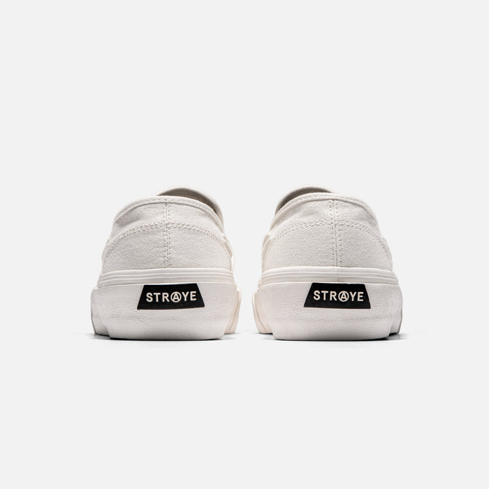 STRAYE Lenox Cream Bevel –  back heel view skate sneaker