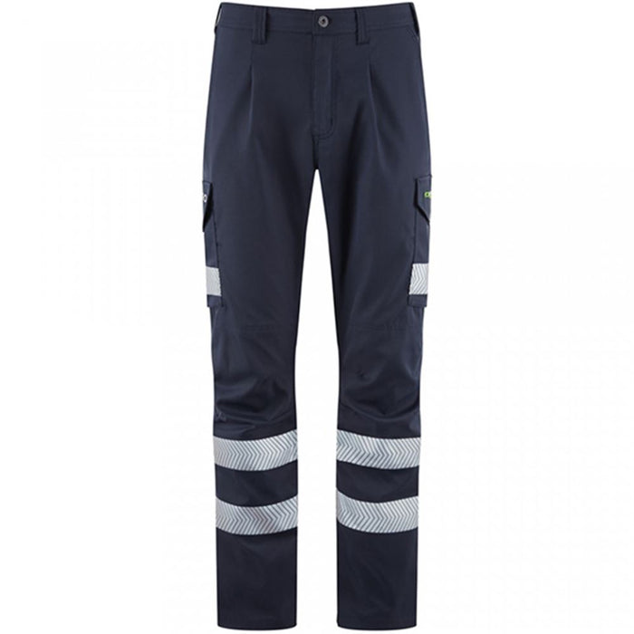 Leo Workwear Winsford EcoViz Women's Navy Stretch Hi Vis Cargo Trouser