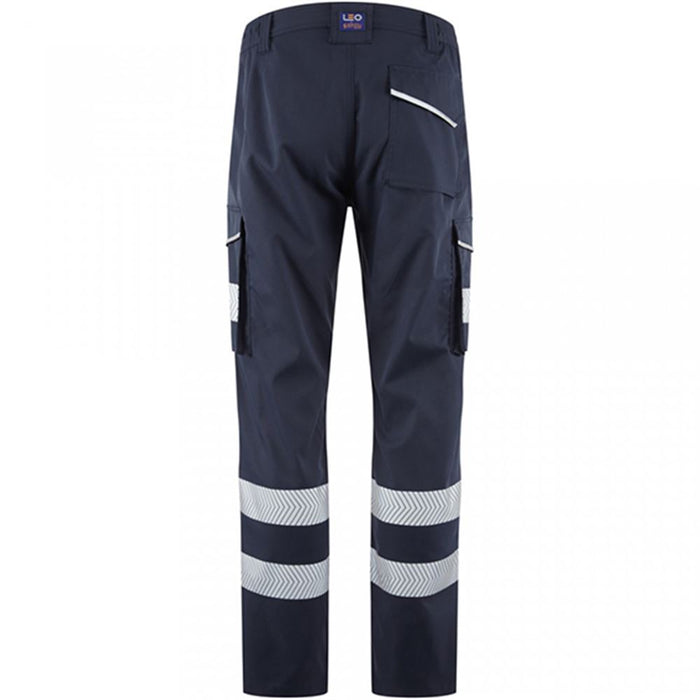 Leo Workwear Winsford EcoViz Women's Navy Stretch Hi Vis Cargo Trouser