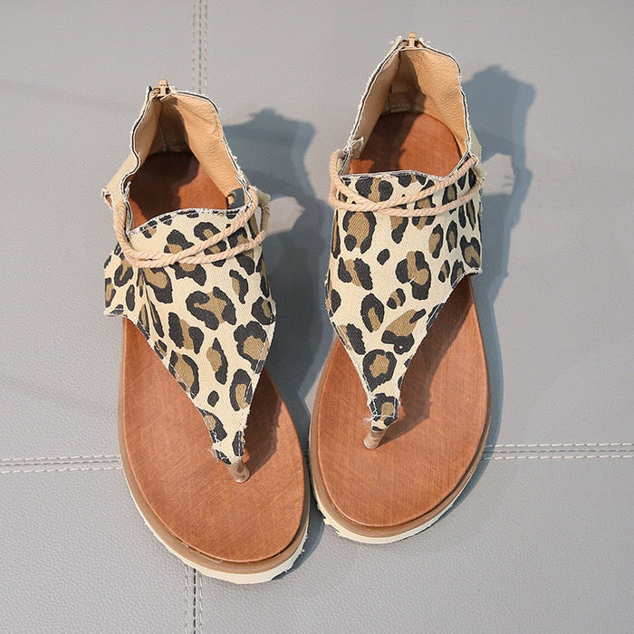Leopard Gladiator Sandals