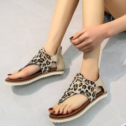 Leopard Gladiator Sandals