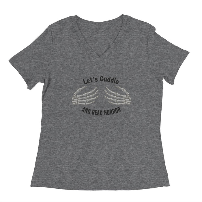 Let's Cuddle and Read Horror V-Neck