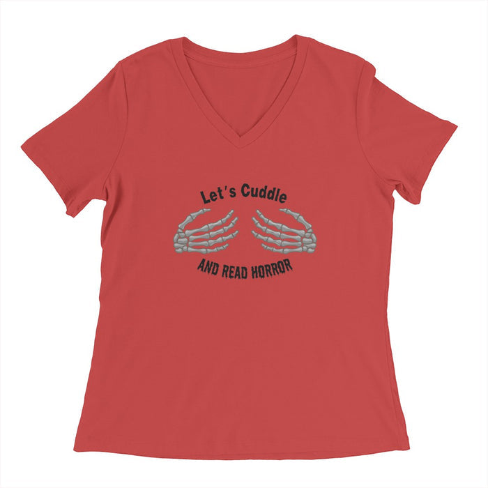 Let's Cuddle and Read Horror V-Neck